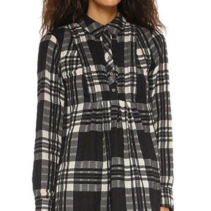 NWT Free People plaid Baby Blues tunic